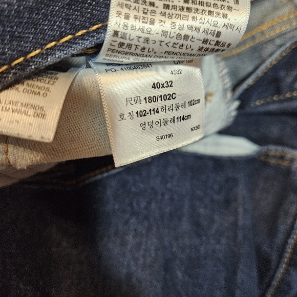 Levi's 505 Regular Fit Jeans Men's 40x32 Dark Wash Straight Leg Denim USA - Picture 7 of 11